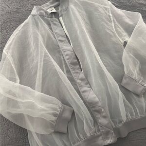 Zara Sheer Gray Jacket